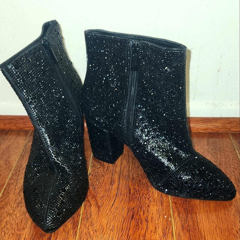 Betsey Johnson Rhinetone Heel Bootie